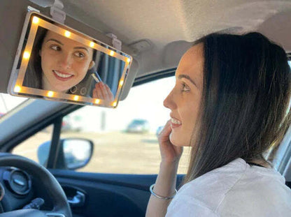 GlowRide™ – El Espejo LED Perfecto para Viajar Radiante
